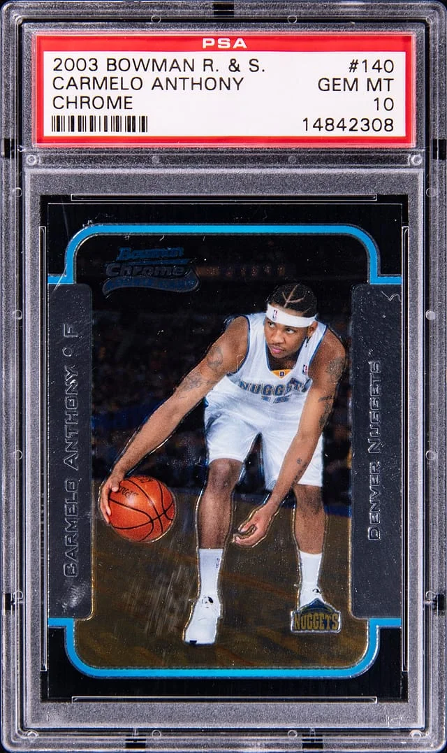 2003-04 Bowman Chrome Carmelo Anthony Rookies & Stars #140 card image