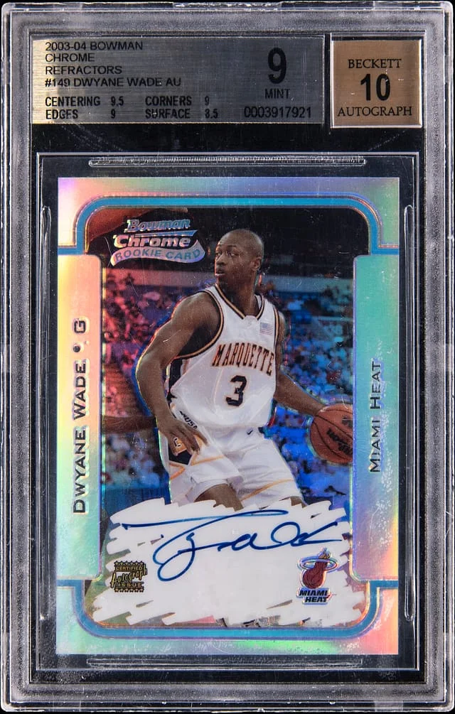 2003-04 Bowman Chrome Dwyane Wade Autograph Refractors #149 card image