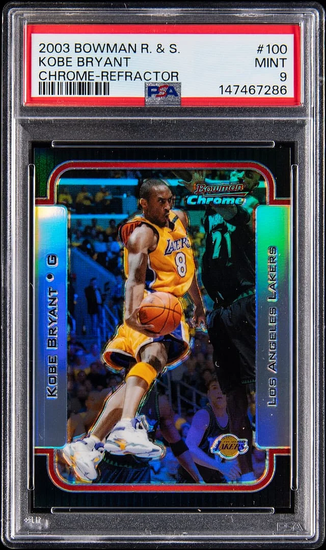 2003-04 Bowman Kobe Bryant Rookies and Stars Chrome Refractor #100 card image