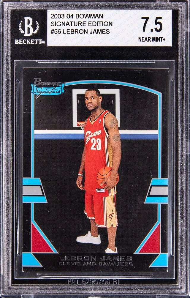 2003-04 Bowman LeBron James (0455/1250) Signature Editions #56 card image