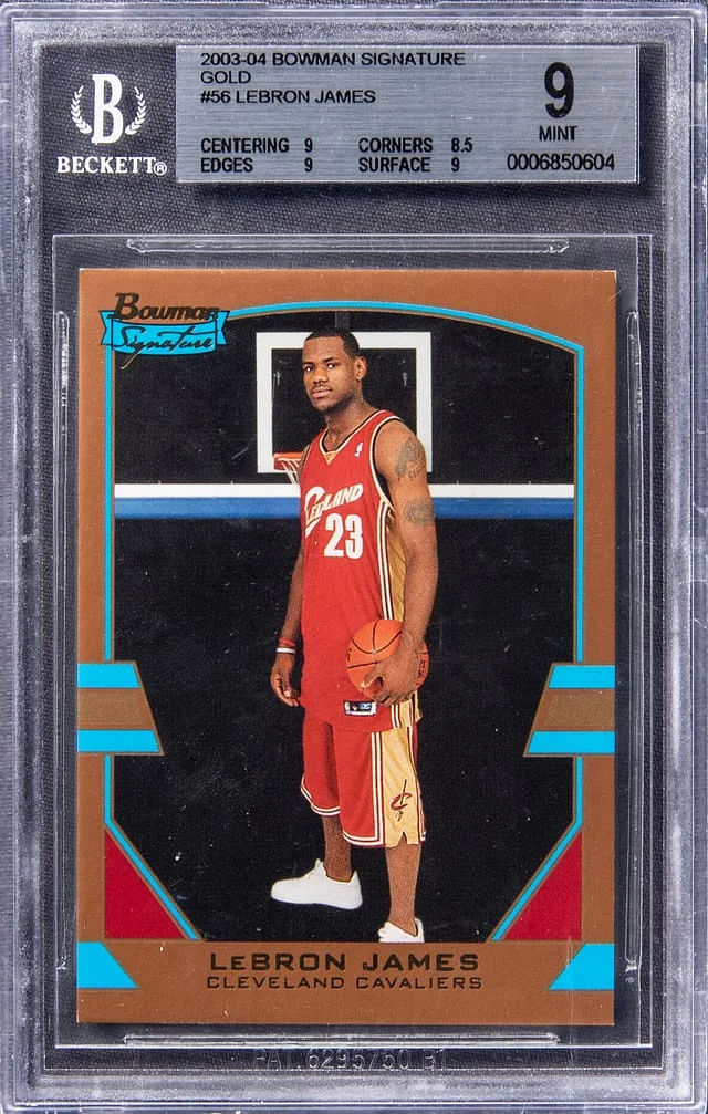 2003-04 Bowman LeBron James Signature Silver #56 card image