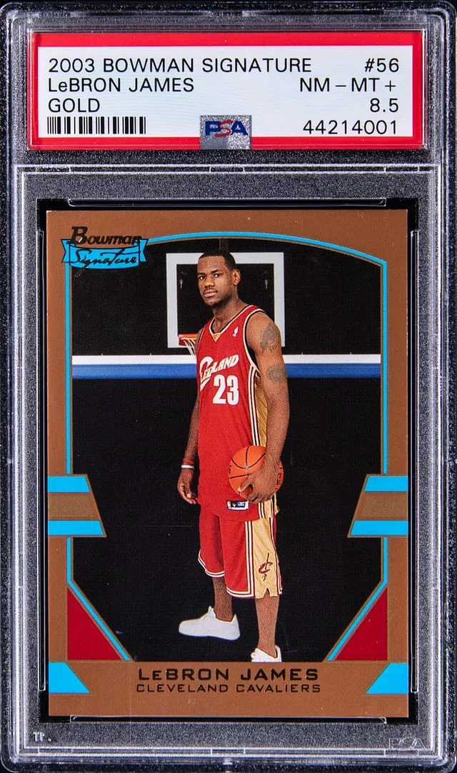 2003-04 Bowman LeBron James Cards Signature Gold #56 card image