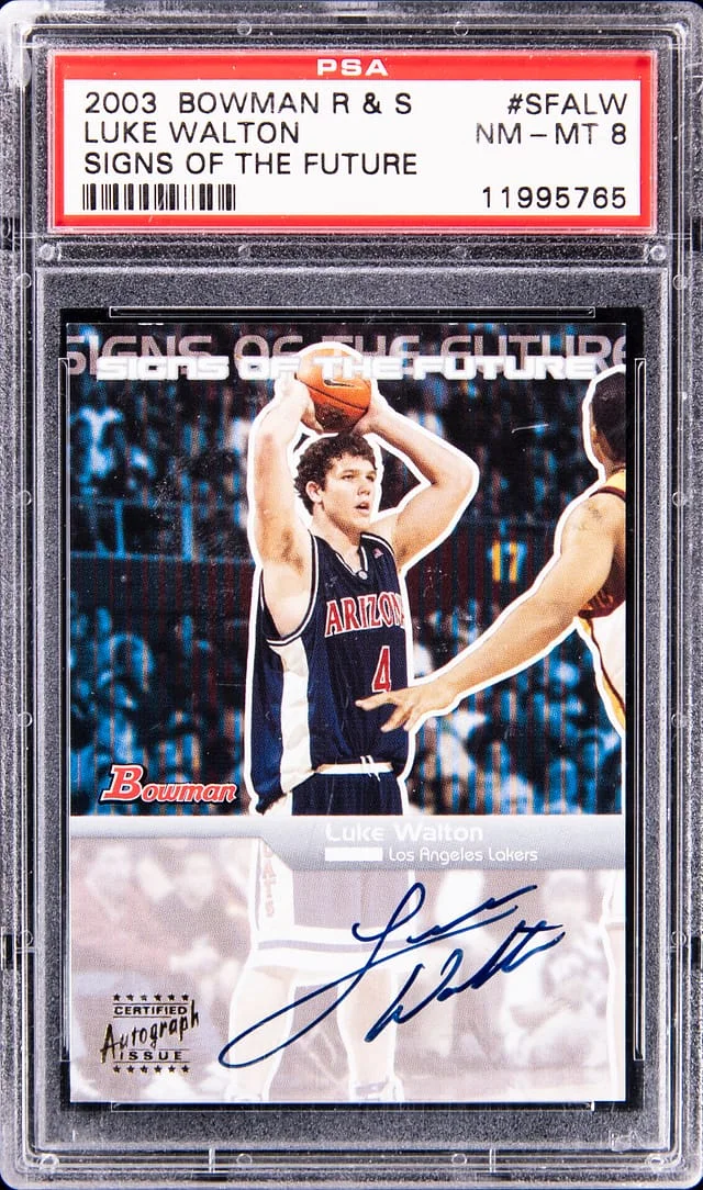 2003-04 Bowman Luke Walton and Stars Signs Of The Future #SFA-LW card image
