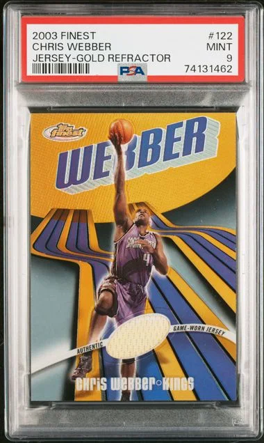 2003-04 Finest Chris Webber Jersey Gold Refractor #122 card image