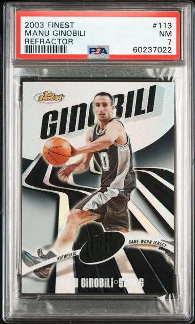 2003-04 Finest Manu Ginobili Refractor #113 card image