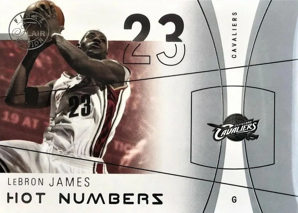2003-04 Flair Final Edition Lebron James Hot Numbers Retail #30 card image