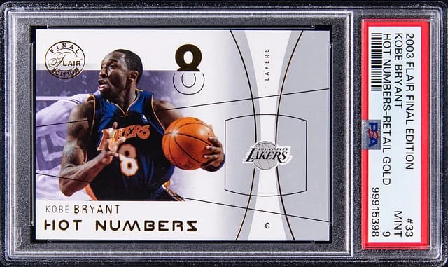 2003-04 Flair Kobe Bryant Final Edition Hot Numbers-Retail Gold #33 card image