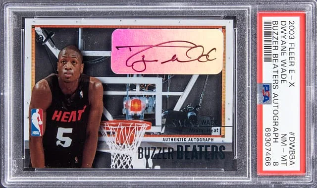 2003-04 Fleer E-X Dwyane Wade Buzzer Beaters Autograph #DWBBA card image