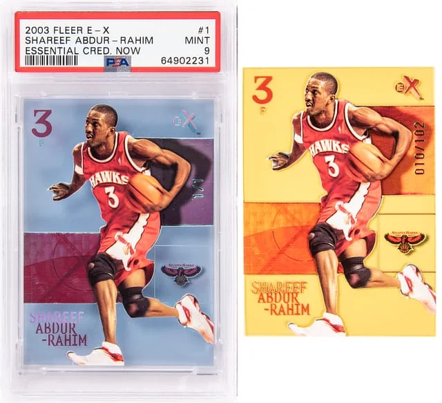 2003-04 Fleer E-X Shareef Abdur-Rahim Pair (2 Different) – Including Essential Credentials #1 card image