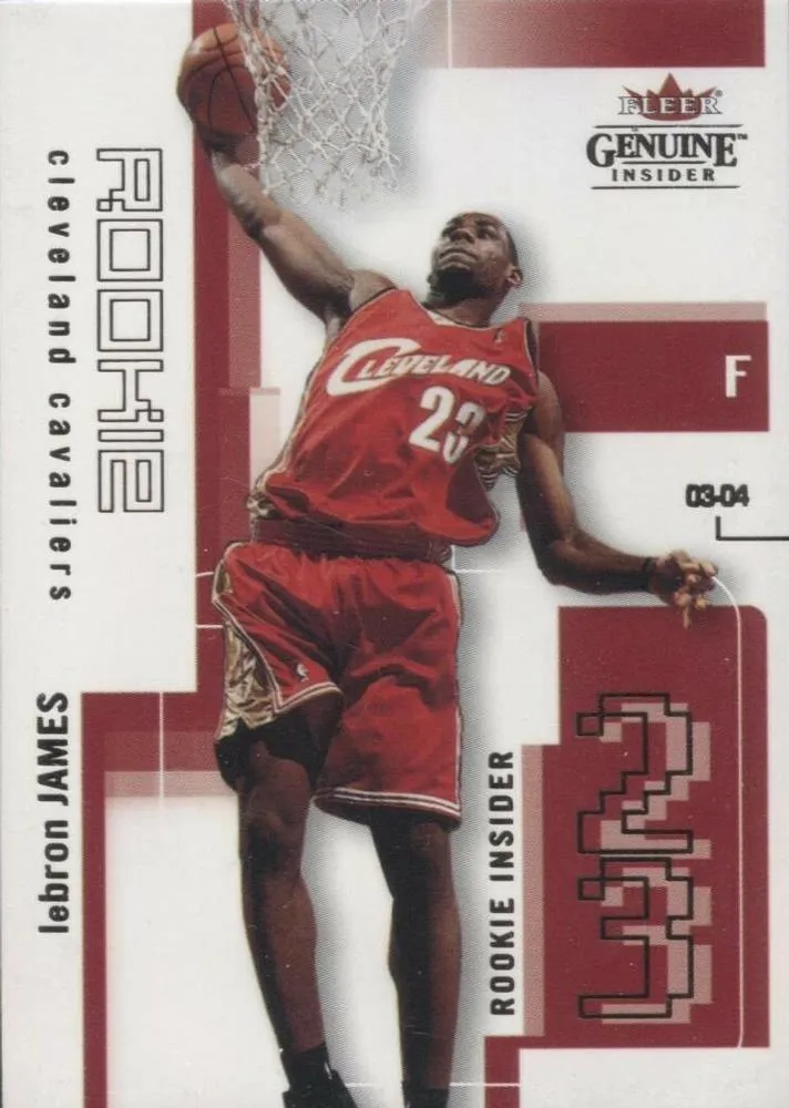 2003-04 Fleer Genuine Insider Lebron James #104 card image