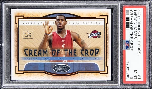 2003-04 Fleer LeBron James Hoops Hot Prospects Cream of the Crop #1 card image