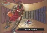 2003-04 Fleer Patchworks Lebron James Courting Greatness #23 card image