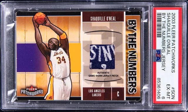 2003-04 Fleer Patchworks Shaquille O'Neal By The Numbers Jersey #SON card image