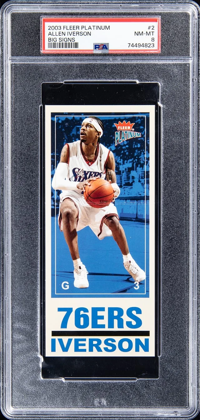 2003-04 Fleer Platinum Allen Iverson Big Signs #2 card image