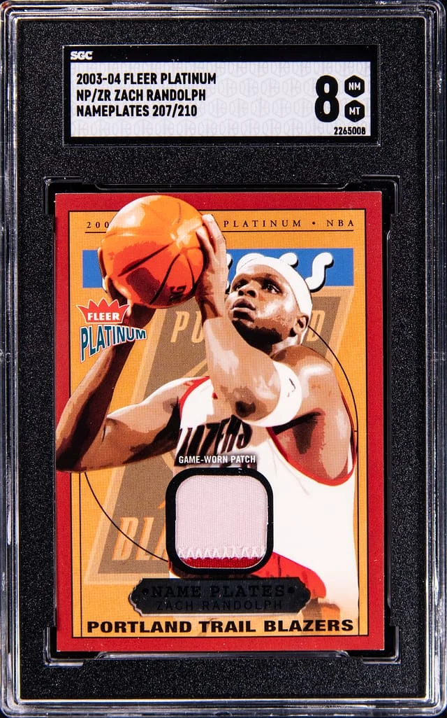2003-04 Fleer Platinum Zach Randolph Nameplates #NP/ZR card image