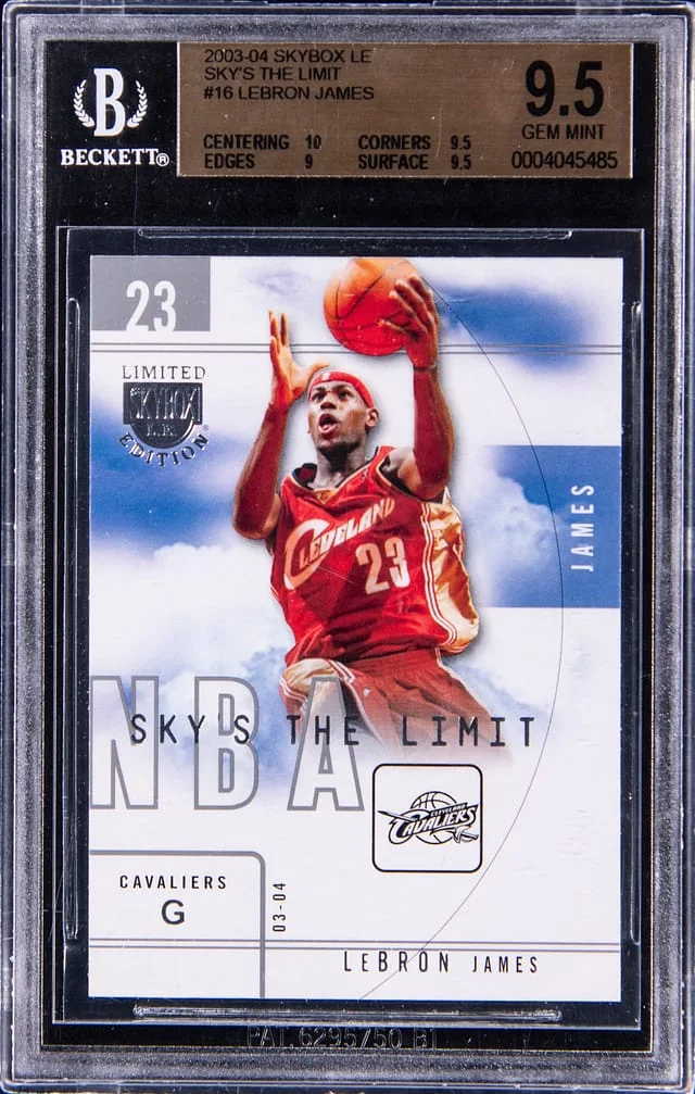 2003-04 Fleer SkyBox LeBron James Limited Edition Sky's The Limit #16-SL card image