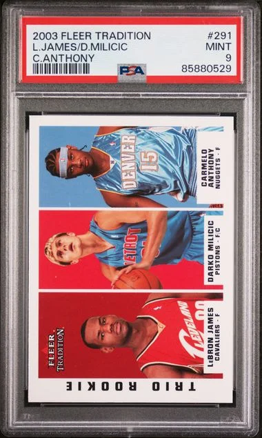 2003-04 Fleer Tradition Carmelo Anthony/Darko Milicic/Lebron James #291 card image