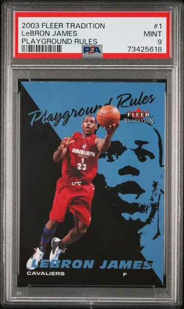 2003-04 Fleer Tradition LeBron James Playground Rules #1 card image