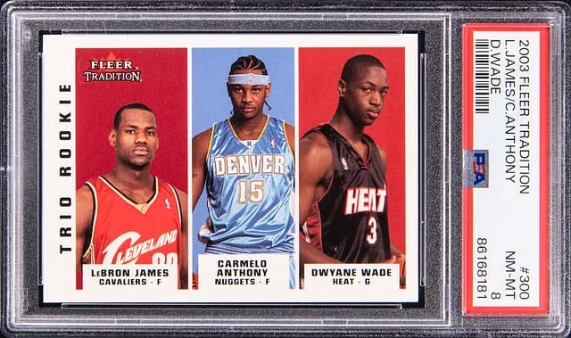 2003-04 Fleer Tradition LeBron James, Csrmelo Anthony, Dwyane Wade #300 card image