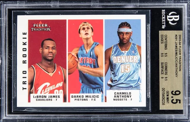 2003-04 Fleer Tradition LeBron James/Darko Milicic/Carmelo Anthony #291 card image