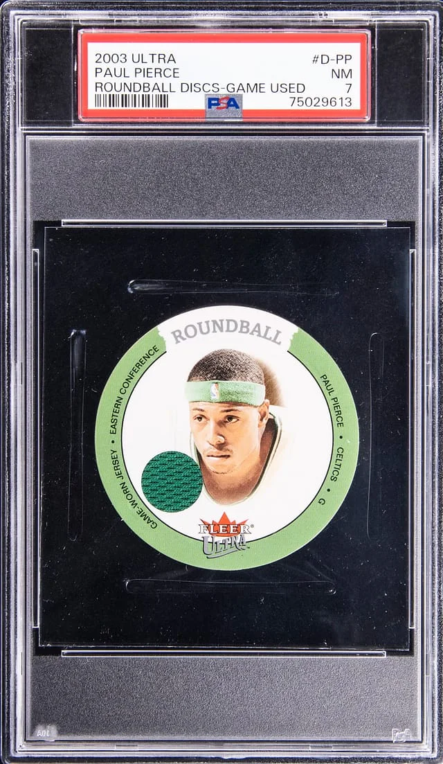 2003-04 Fleer Ultra Paul Pierce Roundball Discs Game-Used #D-PP card image