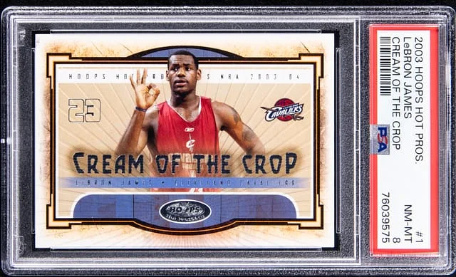 2003-04 Hoops LeBron James Hot Prospects Cream Of The Crop #1 card image