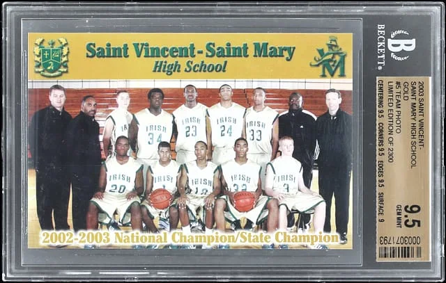 2003-04 Saint Vincent-Saint Mary High School Team Photo LeBron James #5 card image