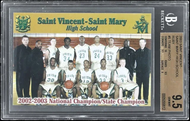 2003-04 Saint Vincent-Saint Mary High School Team Photo Ruby LeBron James #5 card image
