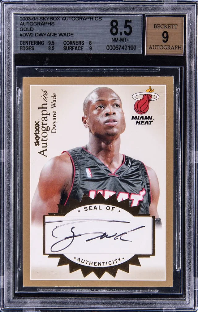 2003-04 SkyBox Autographics Dwyane Wade Autographs Gold #DW2 card image