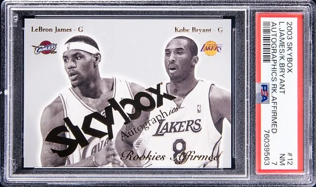 2003-04 SkyBox Autographics LeBron James, Kobe Bryant Affirmed #12 card image