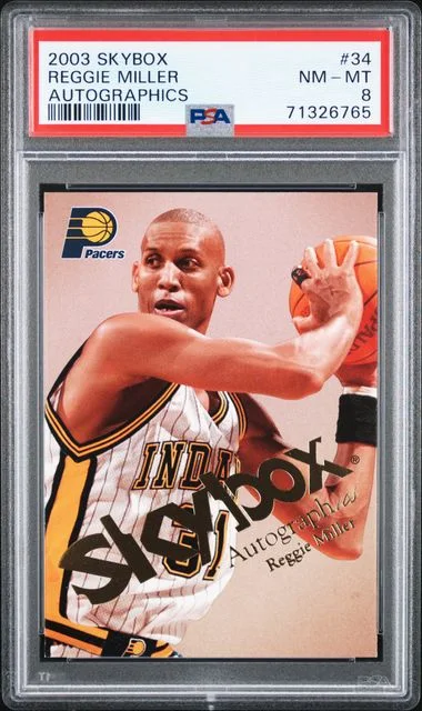 2003-04 SkyBox Autographics Reggie Miller #34 card image