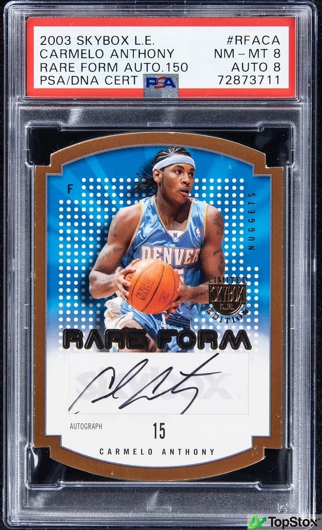 2003-04 SkyBox Carmelo Anthony Limited Edition Rare Form Autograph #RFA-CA card image