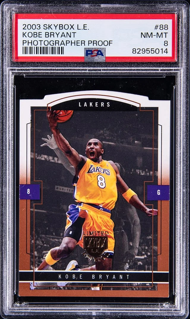 2003-04 SkyBox Kobe Bryant Photographer Proof Card L.E. #88 card image