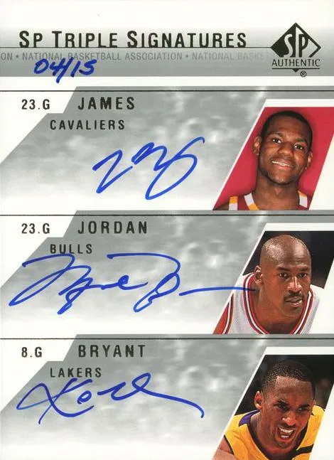 2003-04 SP Authentic Lebron James Signatures Triple #JJB-A card image
