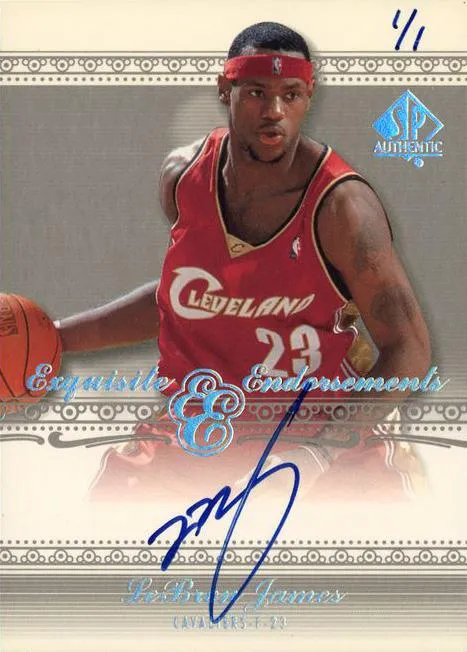 2003-04 SP Authentic Lebron James Exquisite Endorsements #LJ-E card image