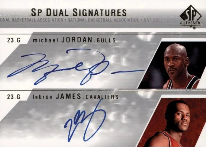 2003-04 SP Authentic Michael Jordan Signatures Dual #JJ-A card image