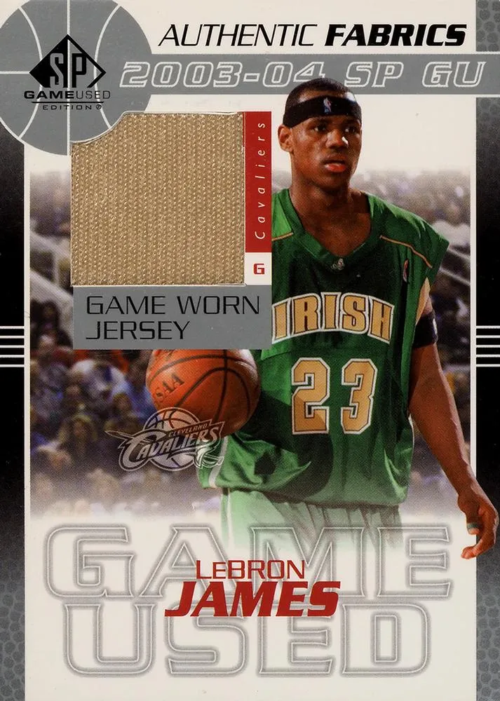 2003-04 SP Game Used Lebron James Authentic Fabrics #LJ-J card image