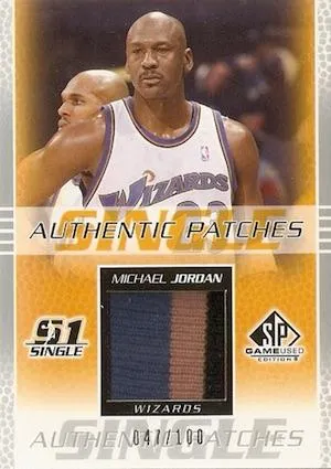 2003-04 SP Game Used Michael Jordan Authentic Patches #MJ-P card image