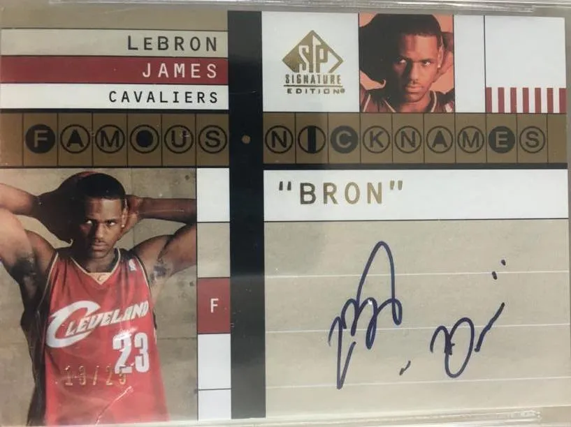2003-04 SP Signature Edition Lebron James Famous Nicknames #FN-LJ2 card image