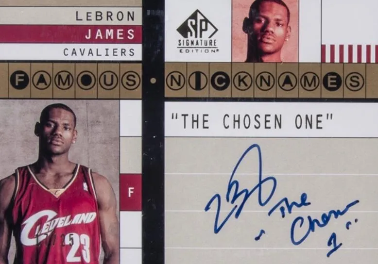2003-04 SP Signature Edition Lebron James Famous Nicknames #FN-LJ3 card image