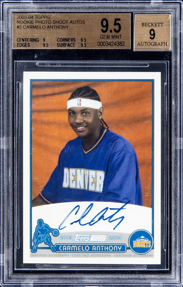 2003-04 Topps Carmelo Anthony Photo Shoot Autographs #2 card image