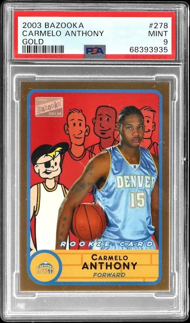 2003-04 Topps Carmelo Anthony Bazooka Gold #278 card image