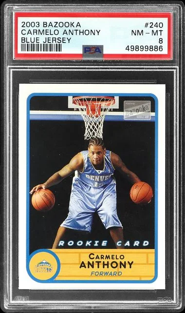 2003-04 Topps Carmelo Anthony, Blue Bazooka #240 card image