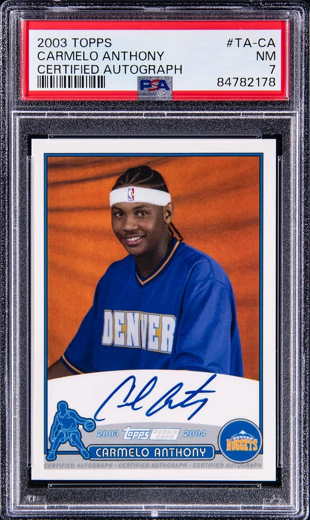 2003-04 Topps Carmelo Anthony Certified Autograph #TA-CA card image