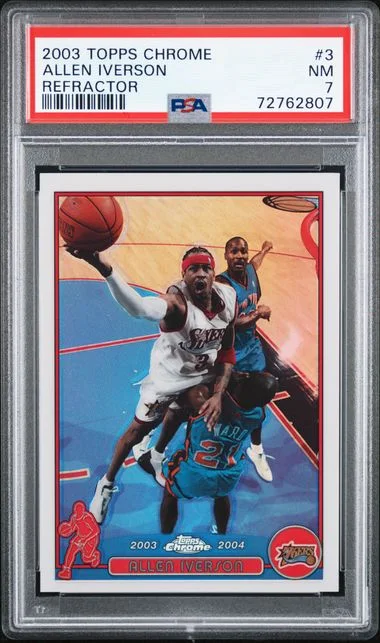 2003-04 Topps Chrome Allen Iverson Refractor #3 card image