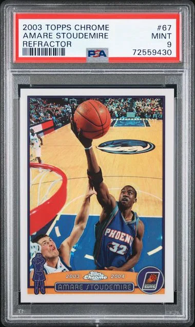 2003-04 Topps Chrome Amar'e Stoudemire Refractor #67 card image