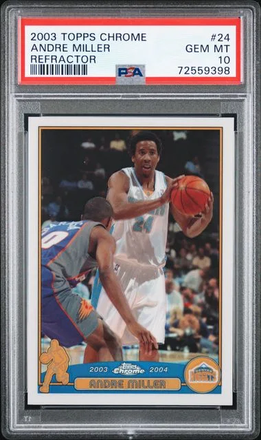 2003-04 Topps Chrome Andre Miller Refractor #24 card image