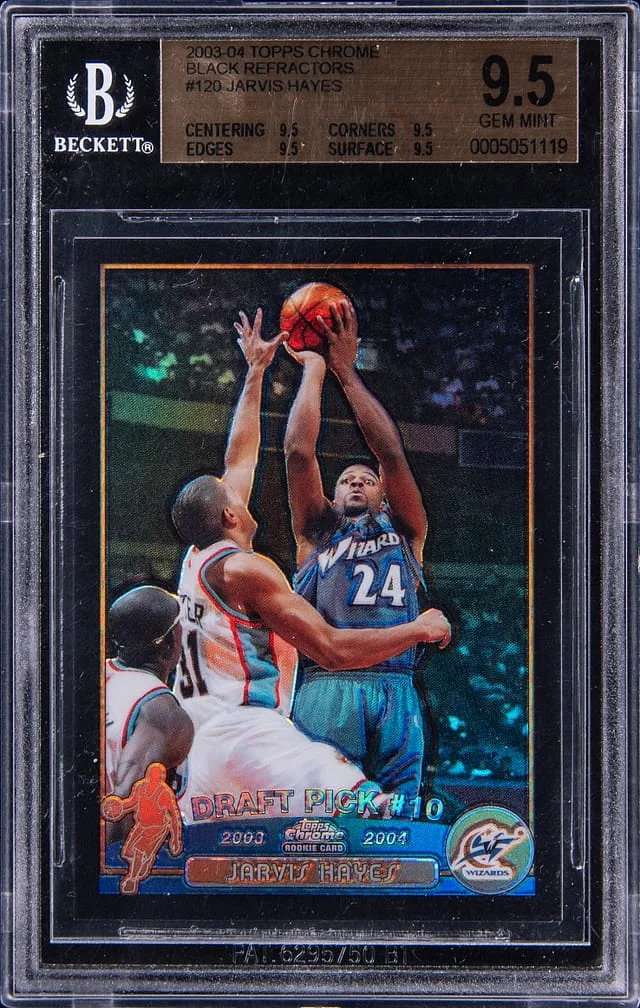 2003-04 Topps Chrome Black Jarvis Hayes Refractor #120 card image