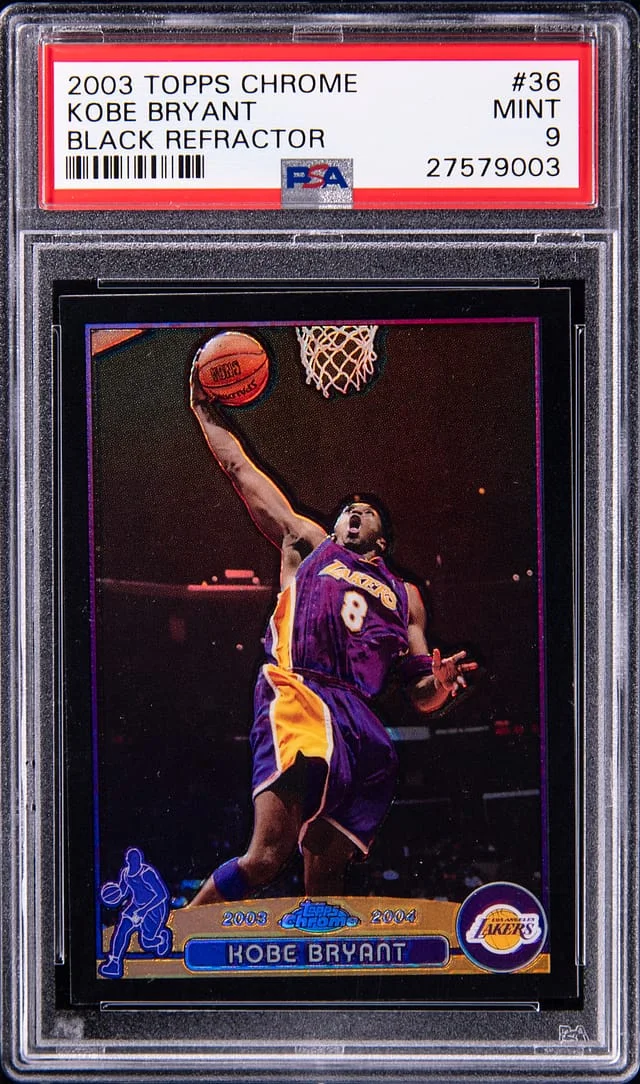 2003-04 Topps Chrome Black Kobe Bryant Refractor #36 card image