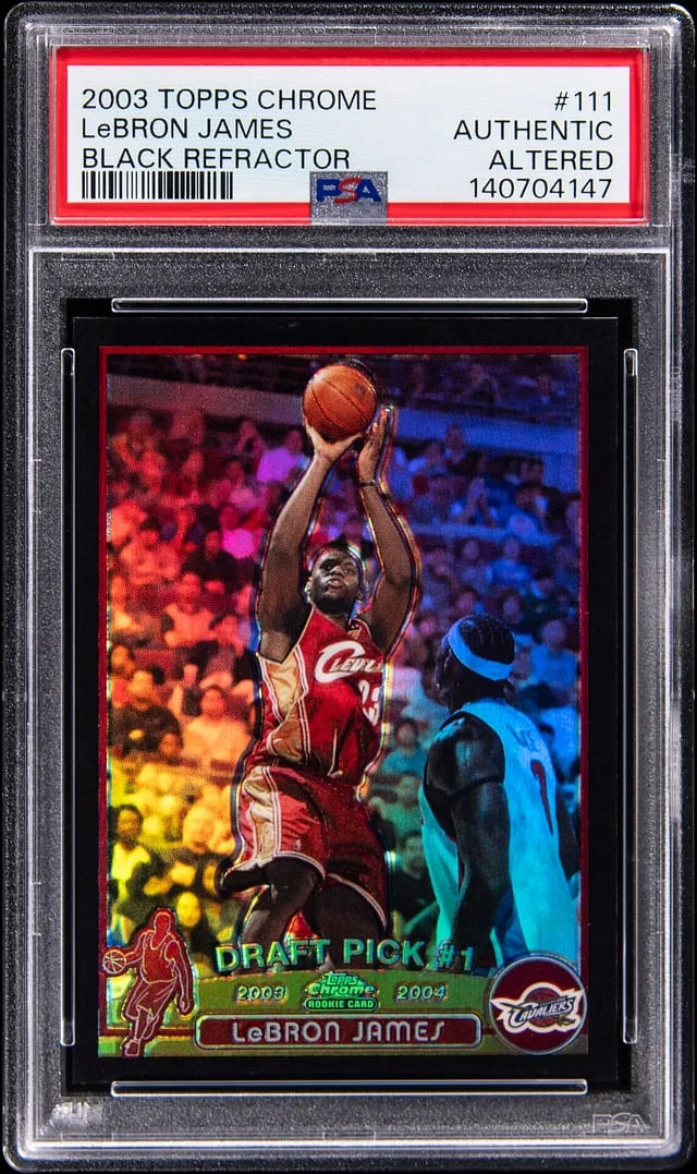 2003-04 Topps Chrome Black LeBron James Refractor #111 card image